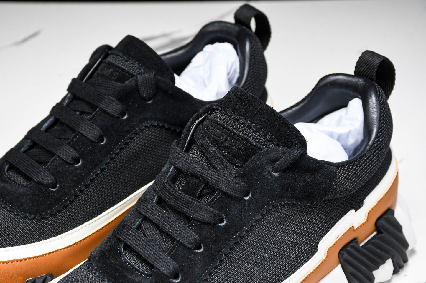 Нermès Bouncing Sneaker Panelled 'Noir Marron Blanc'
