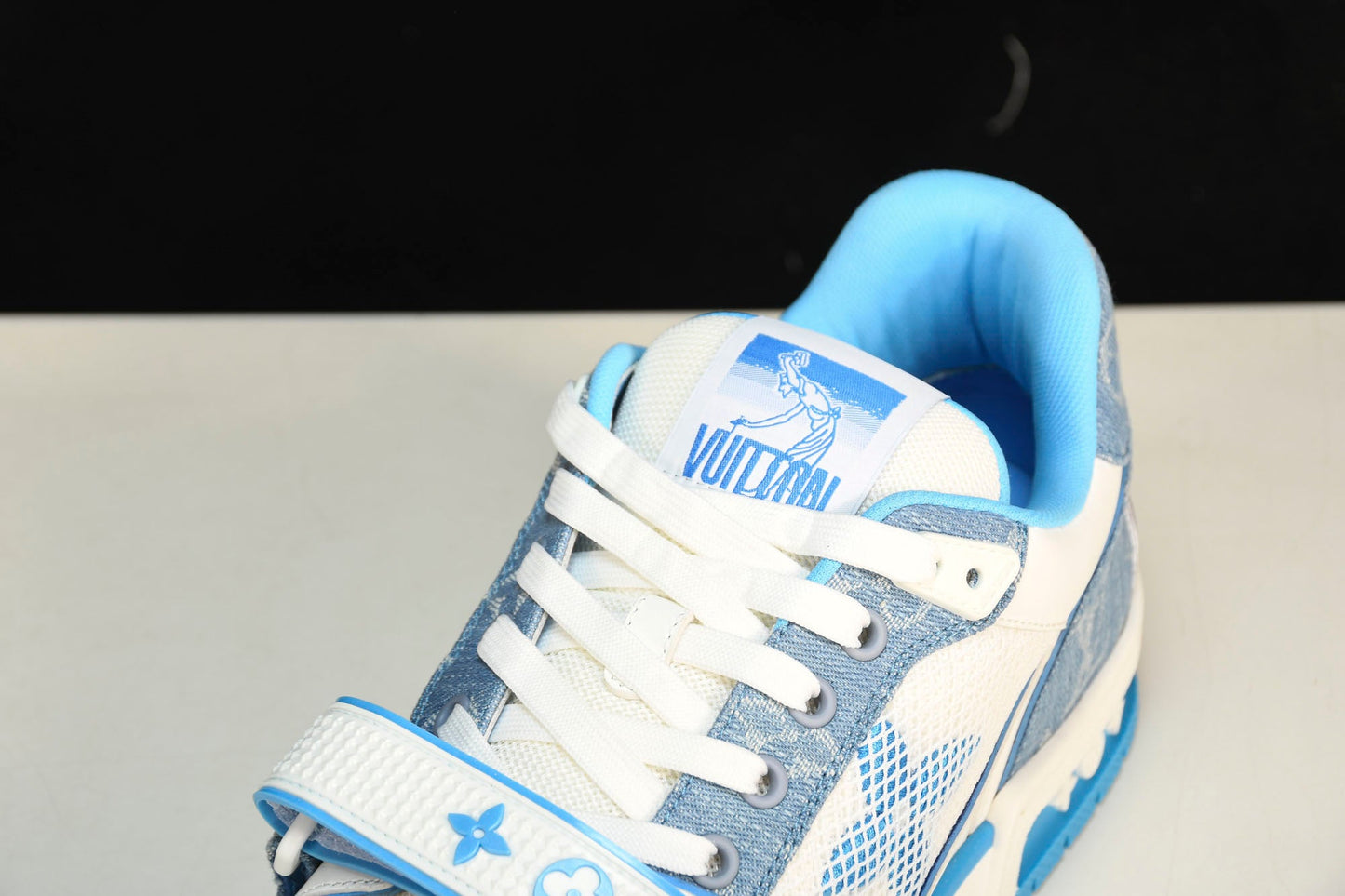 Louis Vuittоп Trainer Low Velcro Strap 'Monogram Denim Blue'