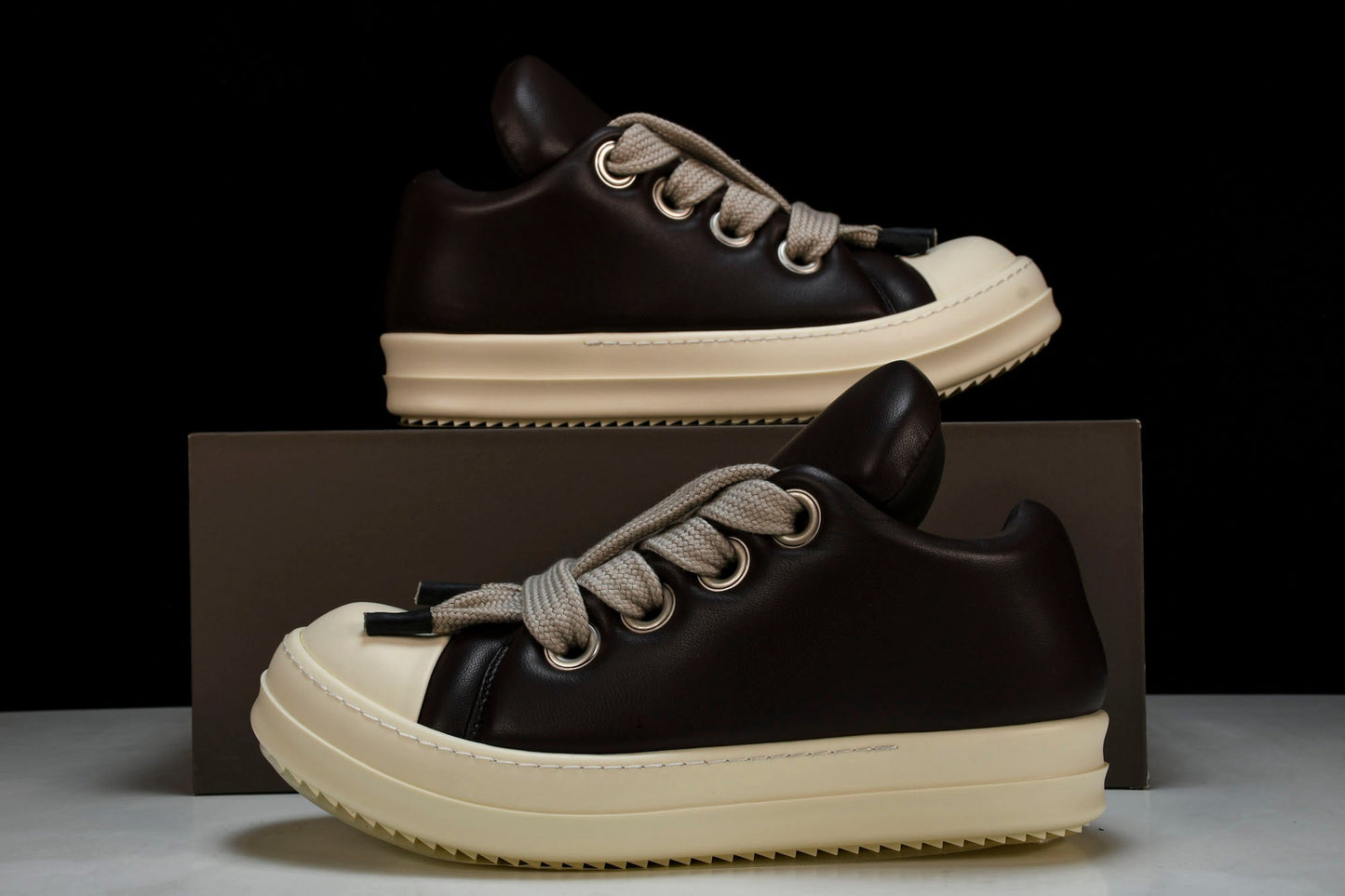Rick Owens Luxor Jumbo Lace Padded Low 'Dark Brown'