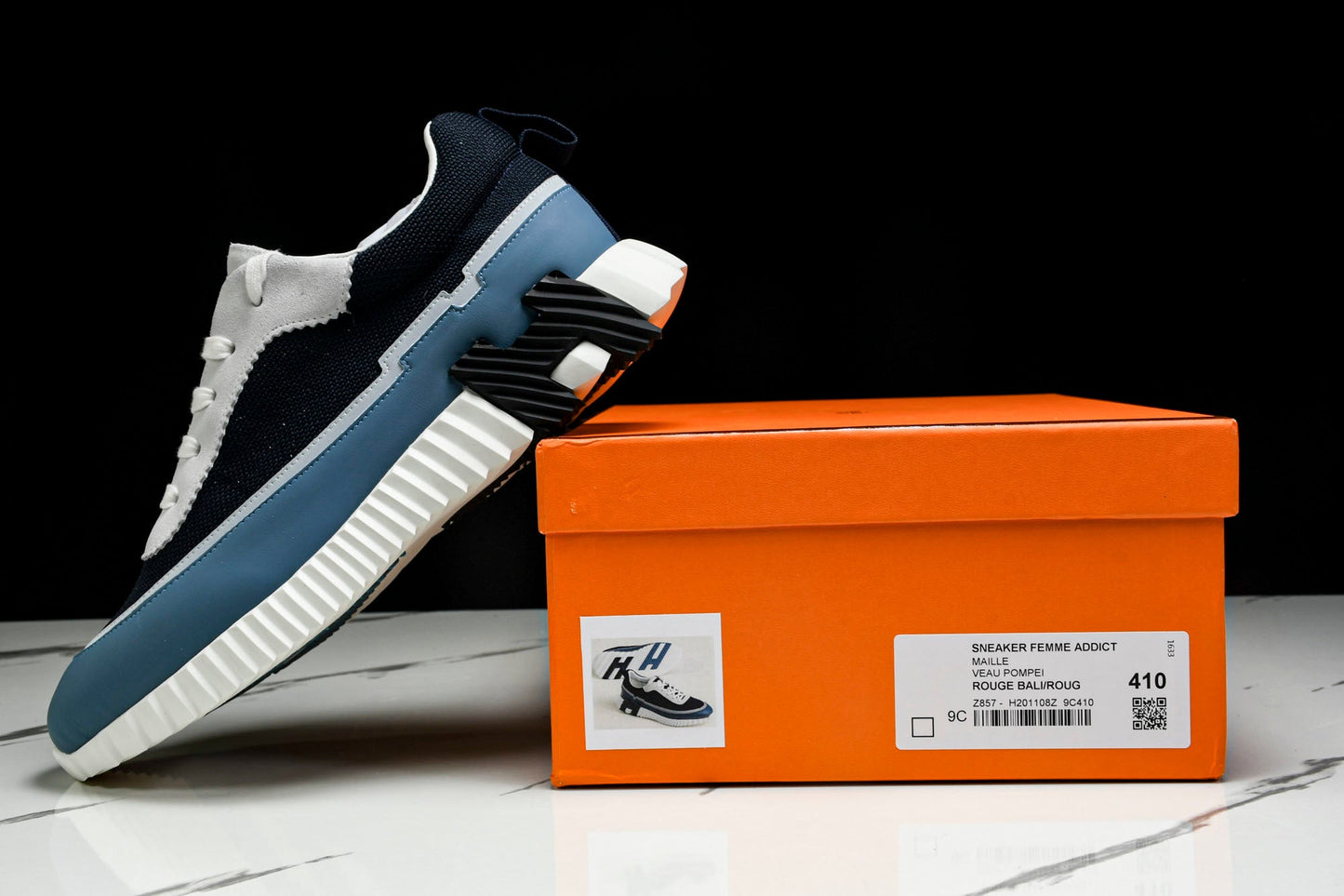 Нermès Bouncing Sneaker Panelled 'Marine Bleu Blanc'