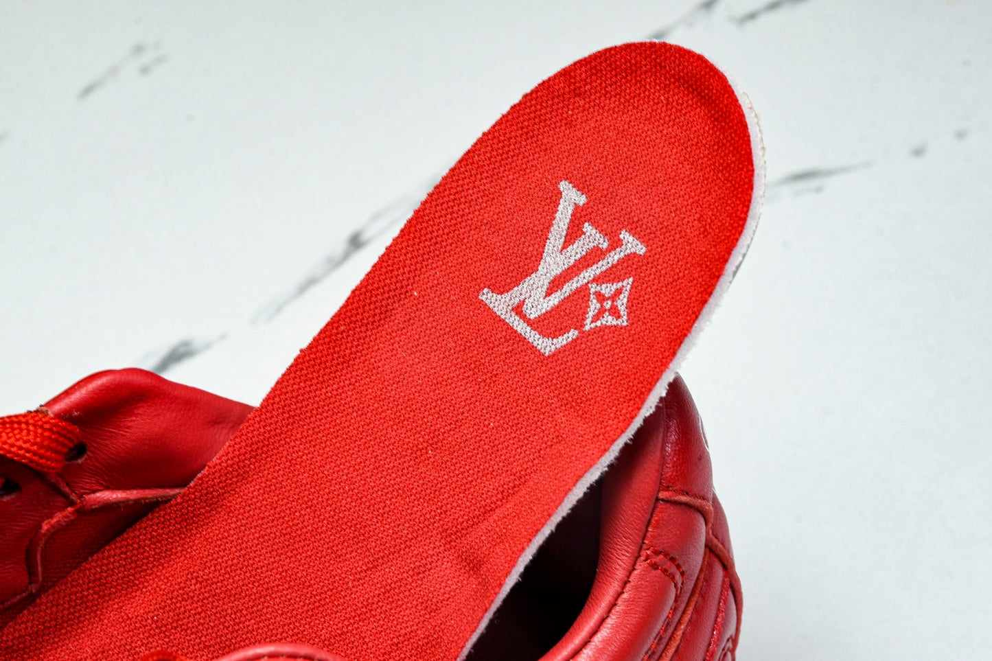 Louis Vuittоп Footprint Football Sneaker 'Red'
