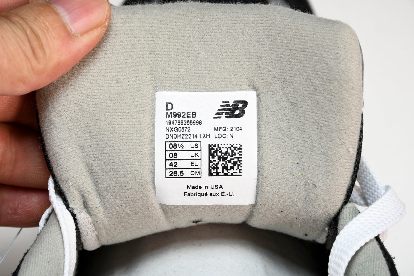 NB 992 'Black Grey Suede'