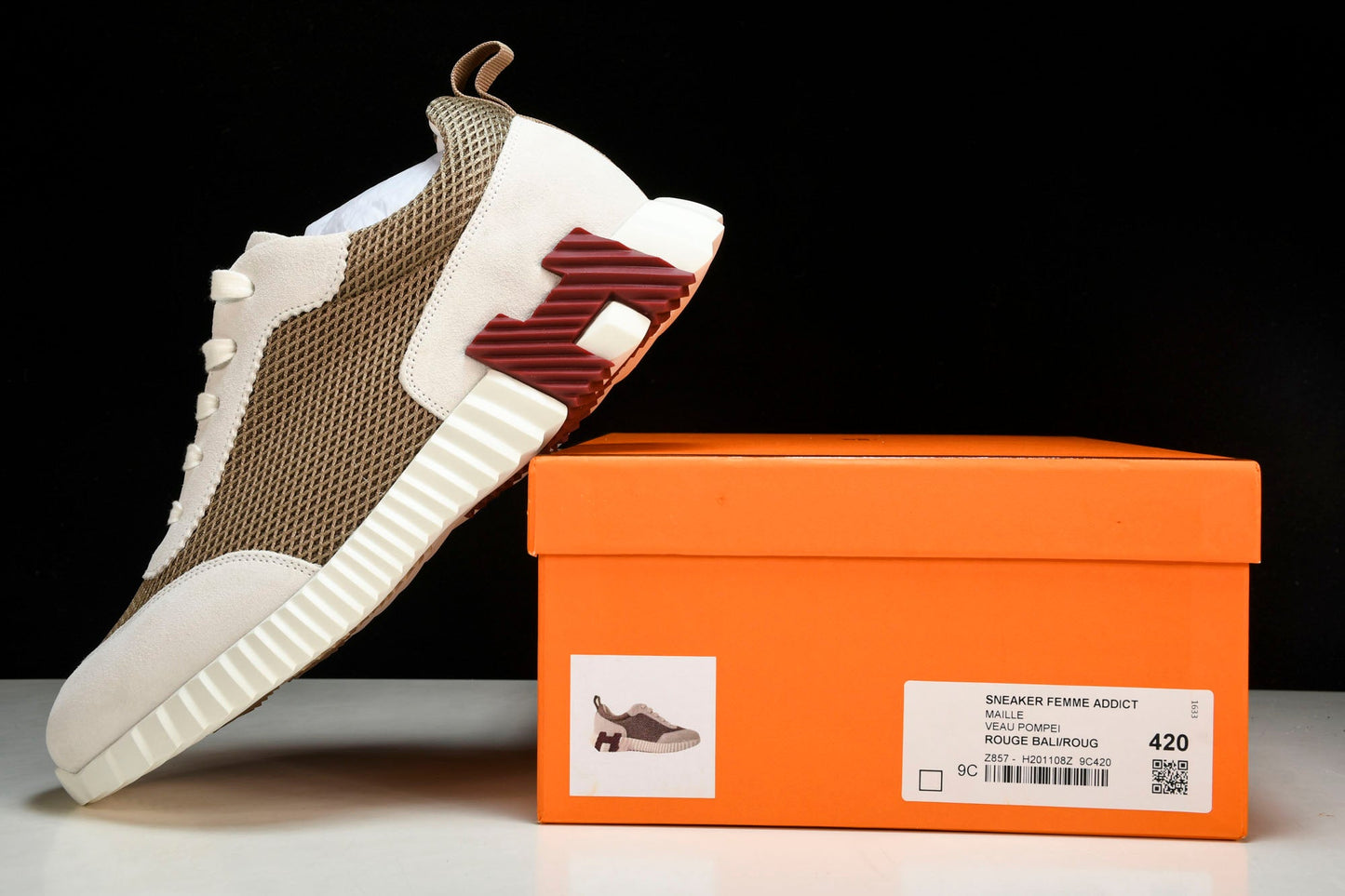 Нermès Bouncing Sneaker 'Beige Argile Blanc'