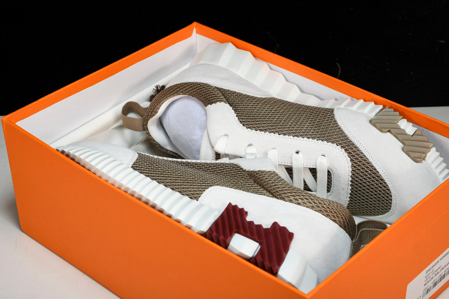 Нermès Bouncing Sneaker 'Beige Argile Blanc'