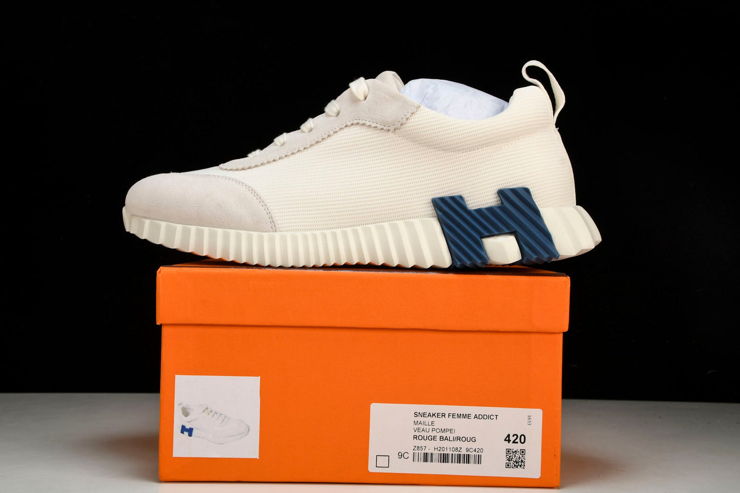 Нermès Bouncing Sneaker 'Blanc Bleu'