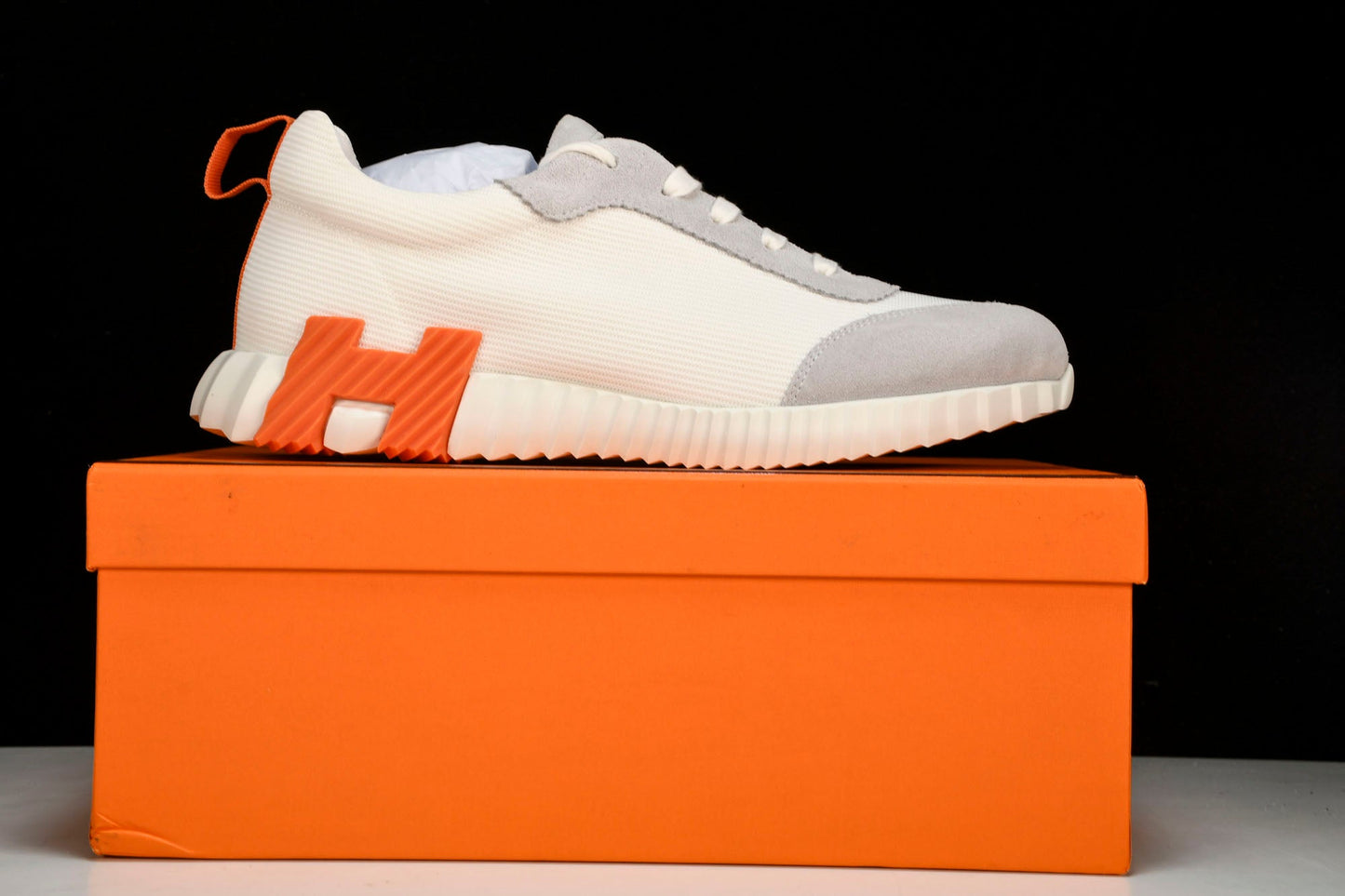 Нermès Bouncing Sneaker 'Blanc Orange Gris'