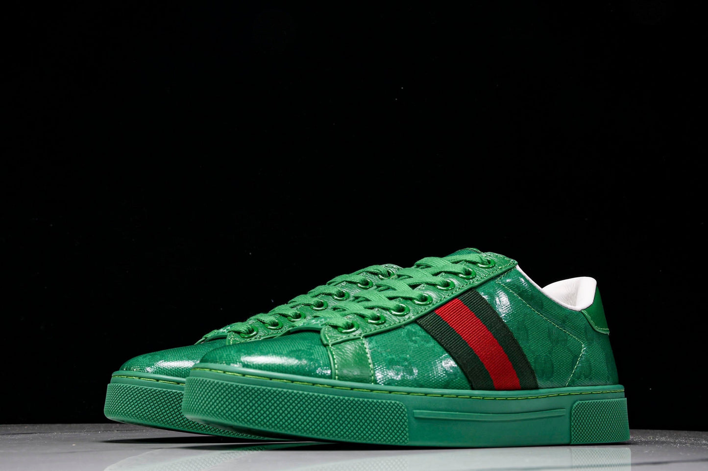 Guссi Ace Web 'Green Monogram'