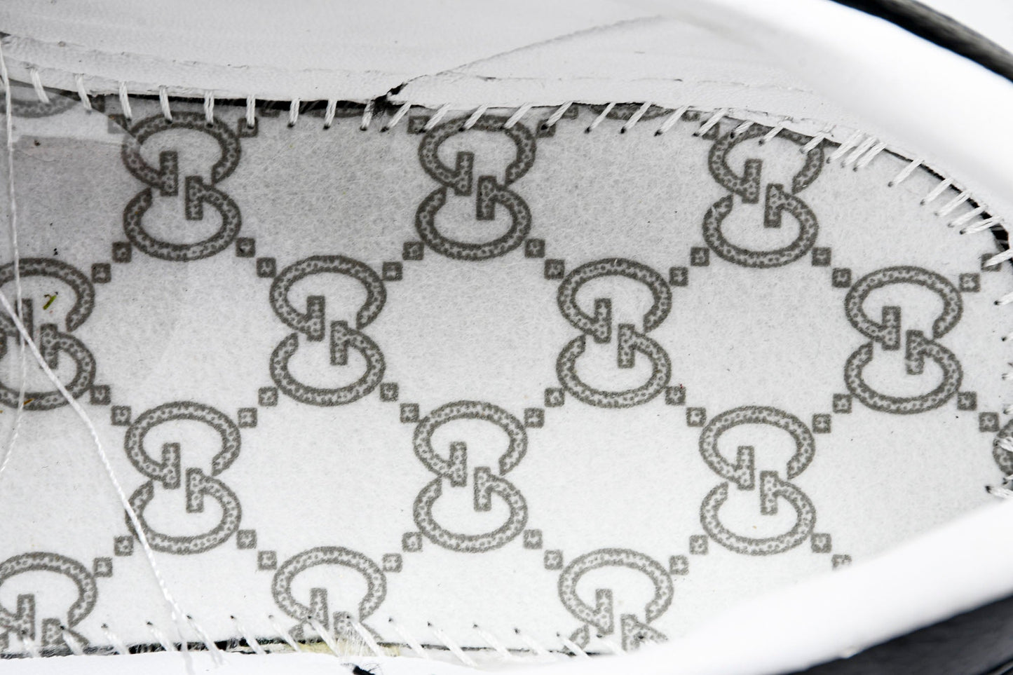 Guссi Ace Web 'Glossy Black Monogram'