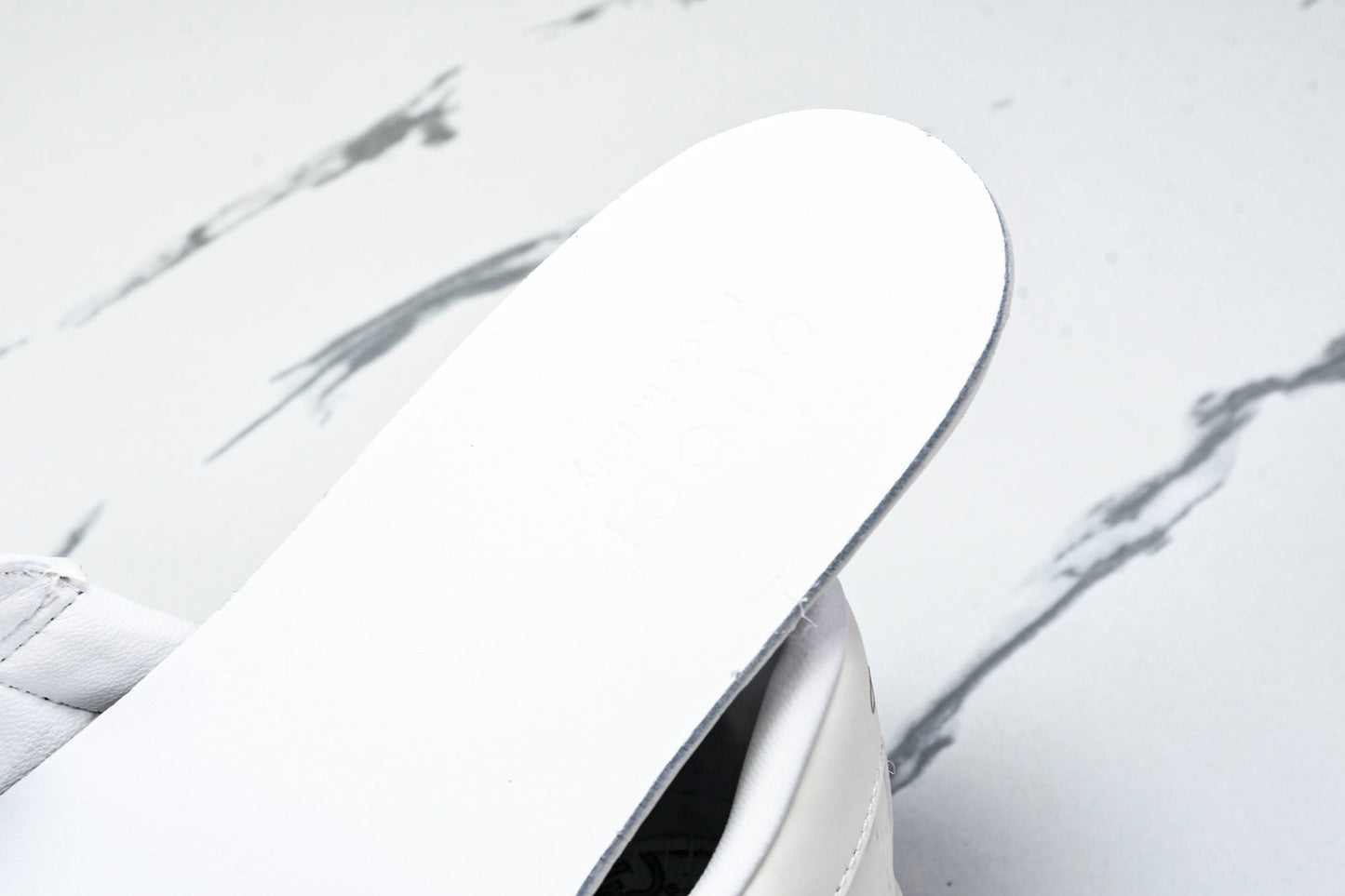Guссi Ace Web 'Embossed White Monogram'