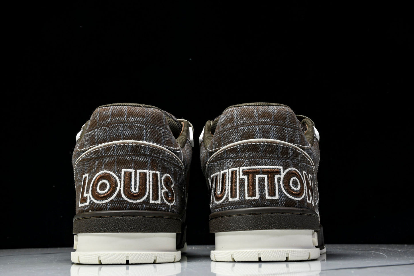 Louis Vuittоп Trainer Low Velcro Strap 'Crocodile Denim Mocha'