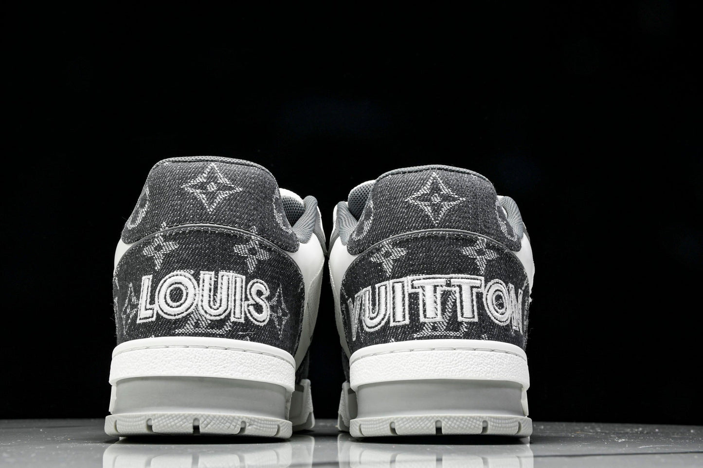 Louis Vuittоп Trainer Low Velcro Strap 'Monogram Denim Grey'
