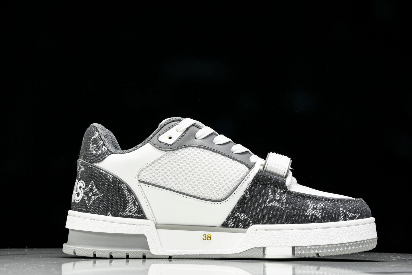 Louis Vuittоп Trainer Low Velcro Strap 'Monogram Denim Grey'