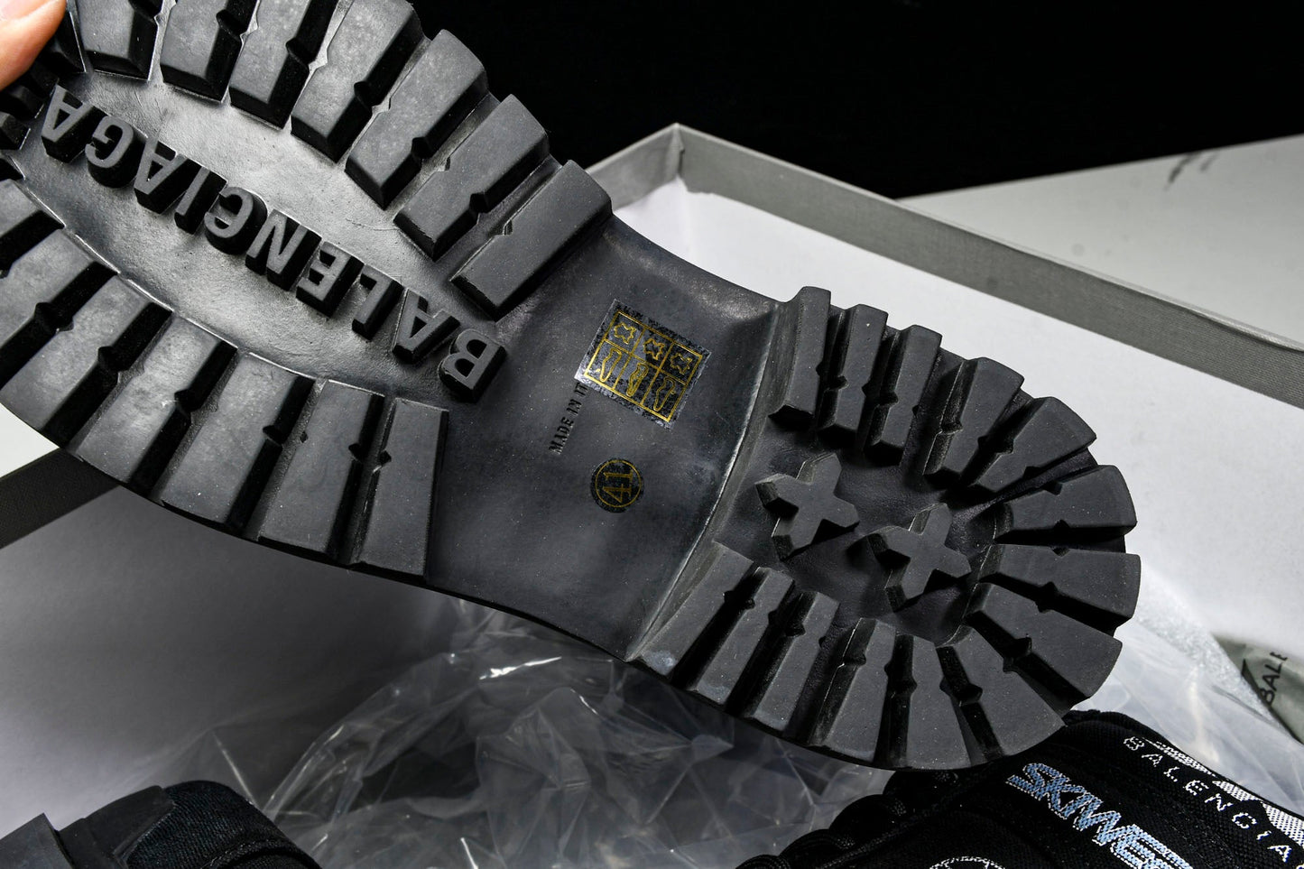 Вalenciaga Combat Strike Boot 'Black Logos'