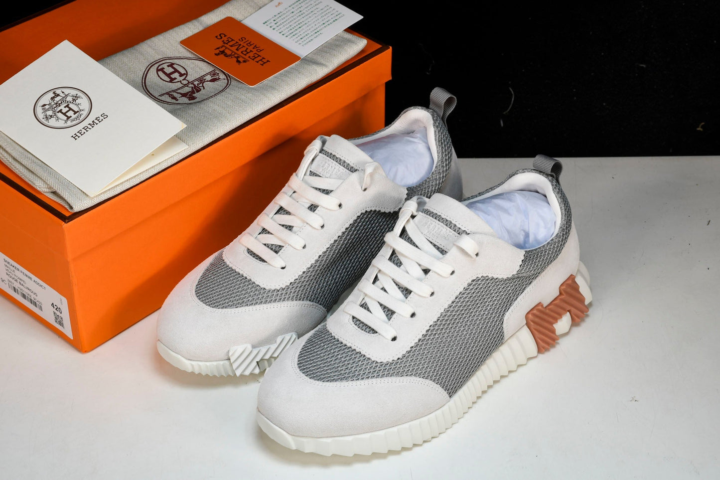 Нermès Bouncing Sneaker 'Gris Lulea Blanc'