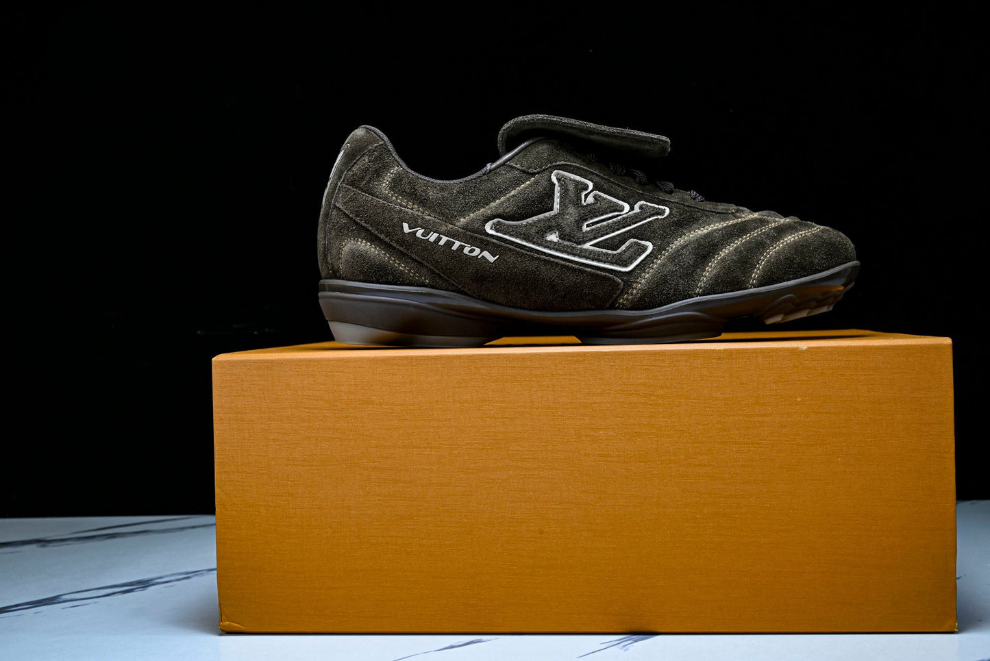 Louis Vuittоп Footprint Football Sneaker 'Brown Suede'