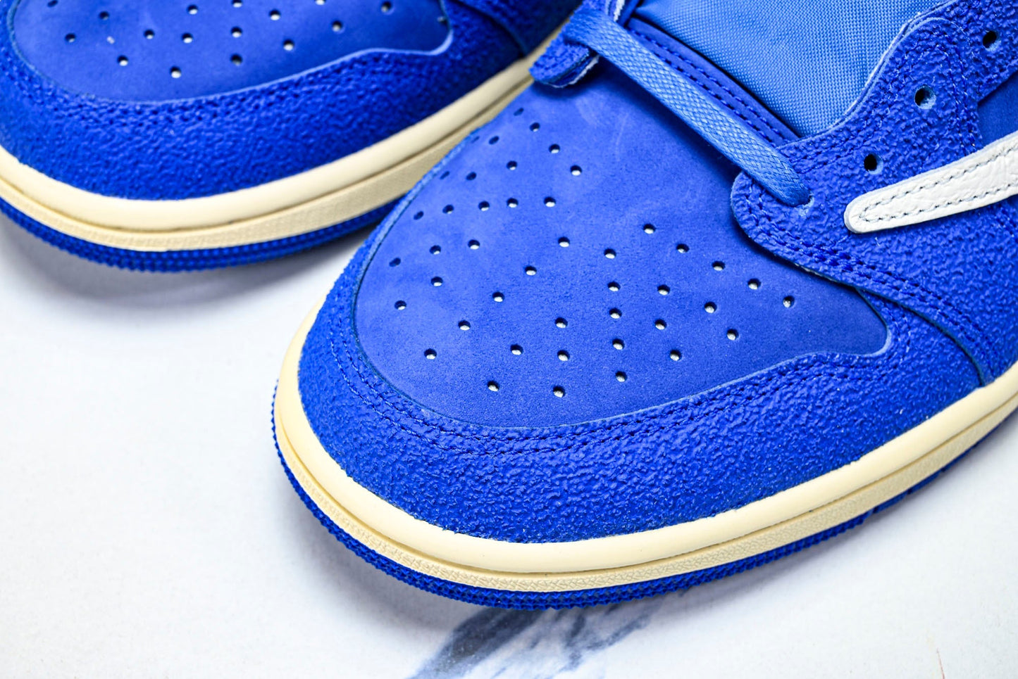 Travis Scott x Fragment AJ1 Low ‘Reverse Sail Military Blue’ (Unreleased)
