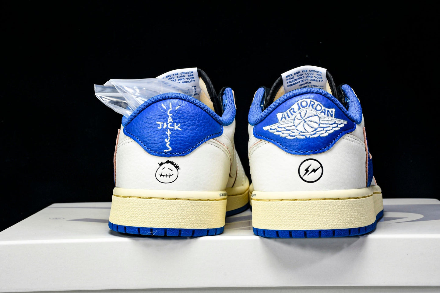 Travis Scott AJ1 Retro Low OG x Fragment ‘Sail Military Blue’