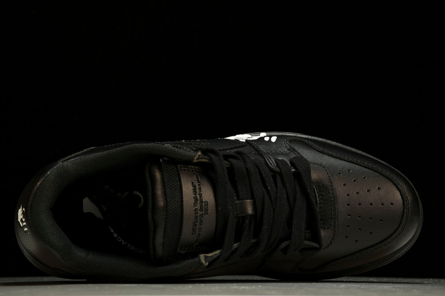 Off-White Out Of Office OOO Low Top "For Walking" - Black White
