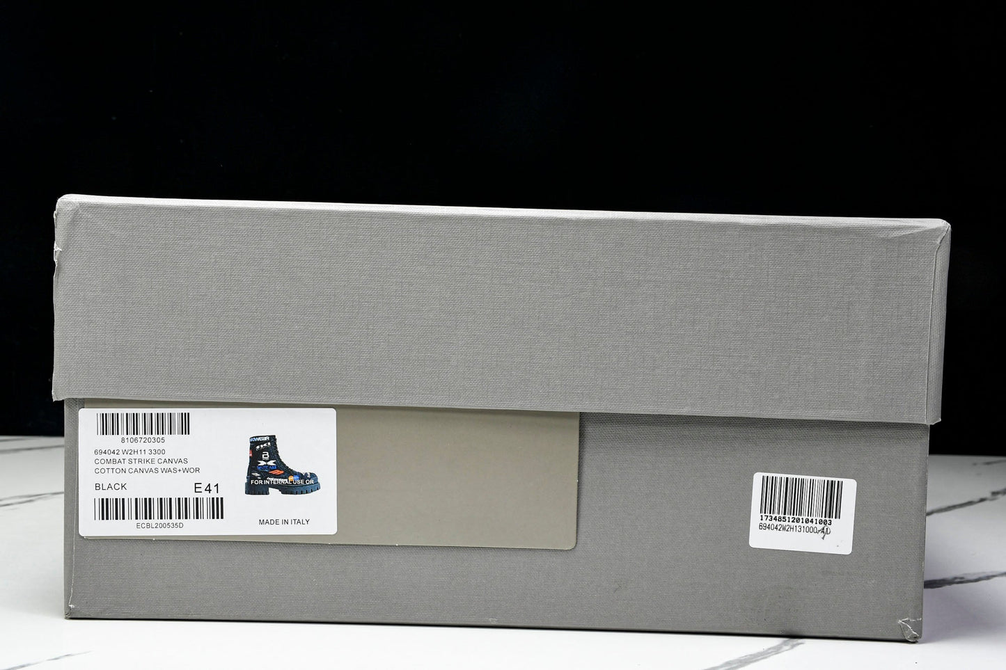 Вalenciaga Combat Strike Boot 'Black Logos'