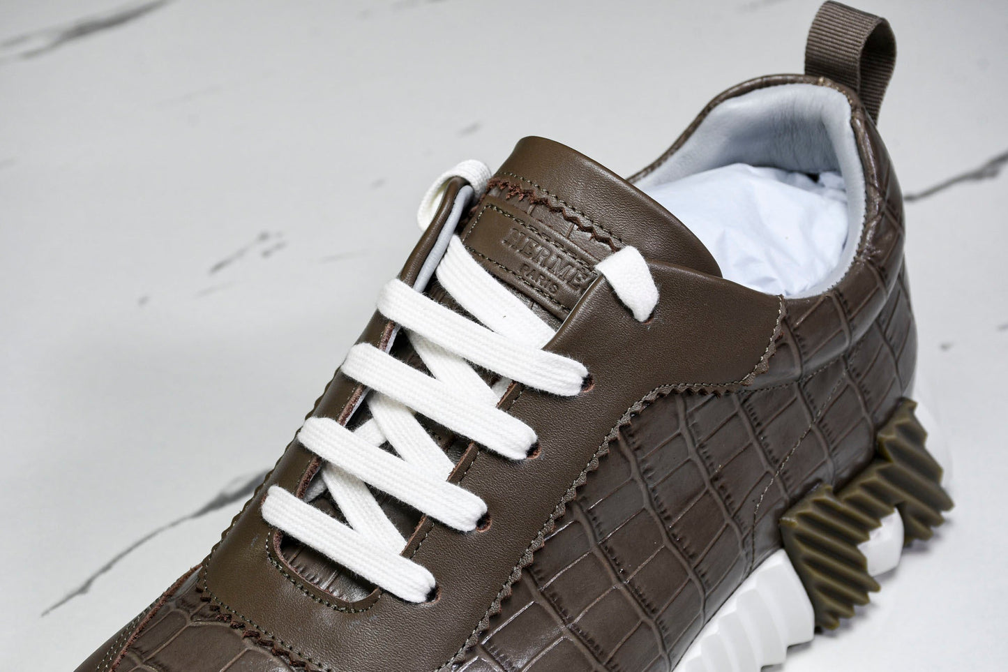 Нermès Bouncing Sneaker 'Etoupe Crocodile'