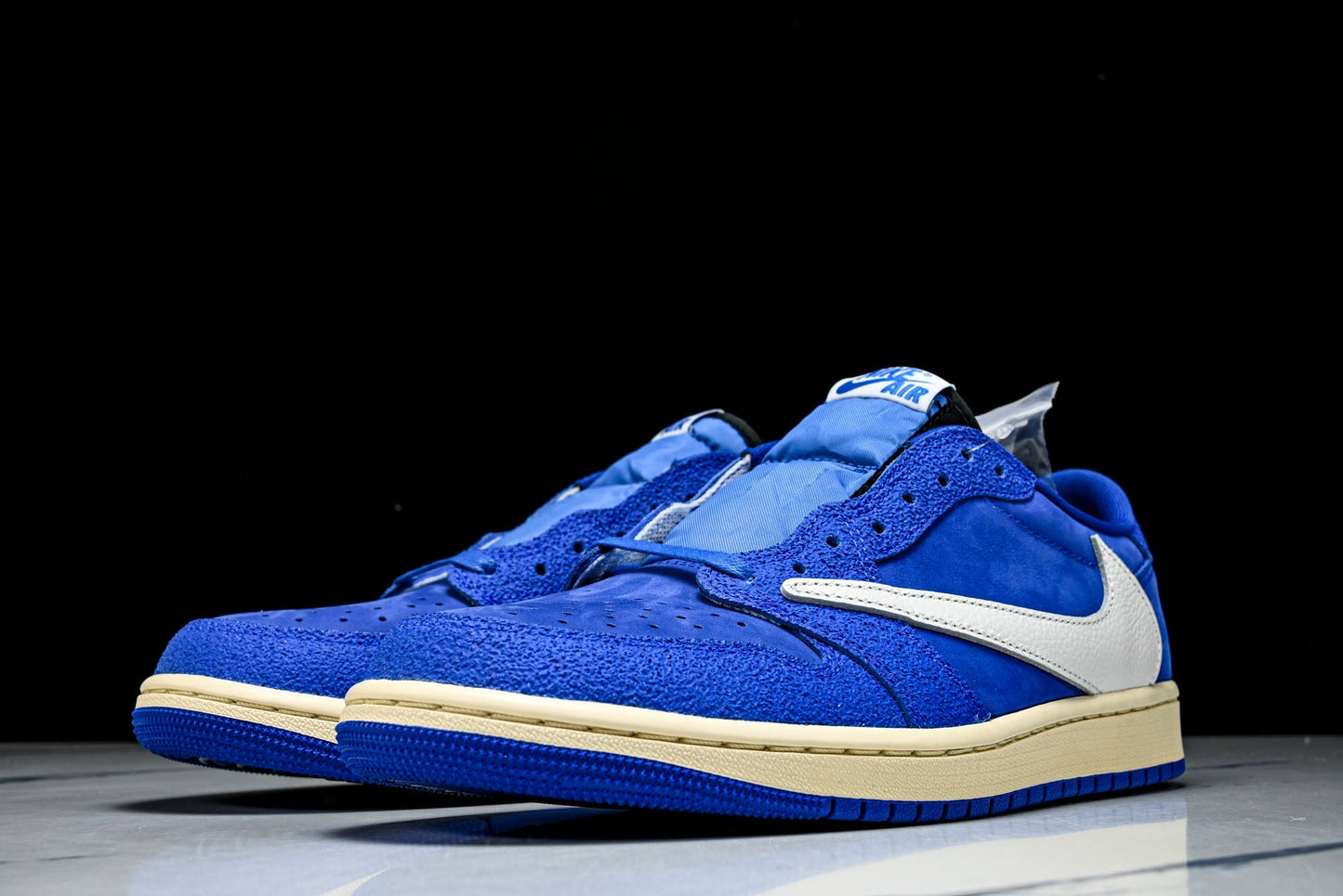Travis Scott x Fragment AJ1 Low ‘Reverse Sail Military Blue’ (Unreleased)