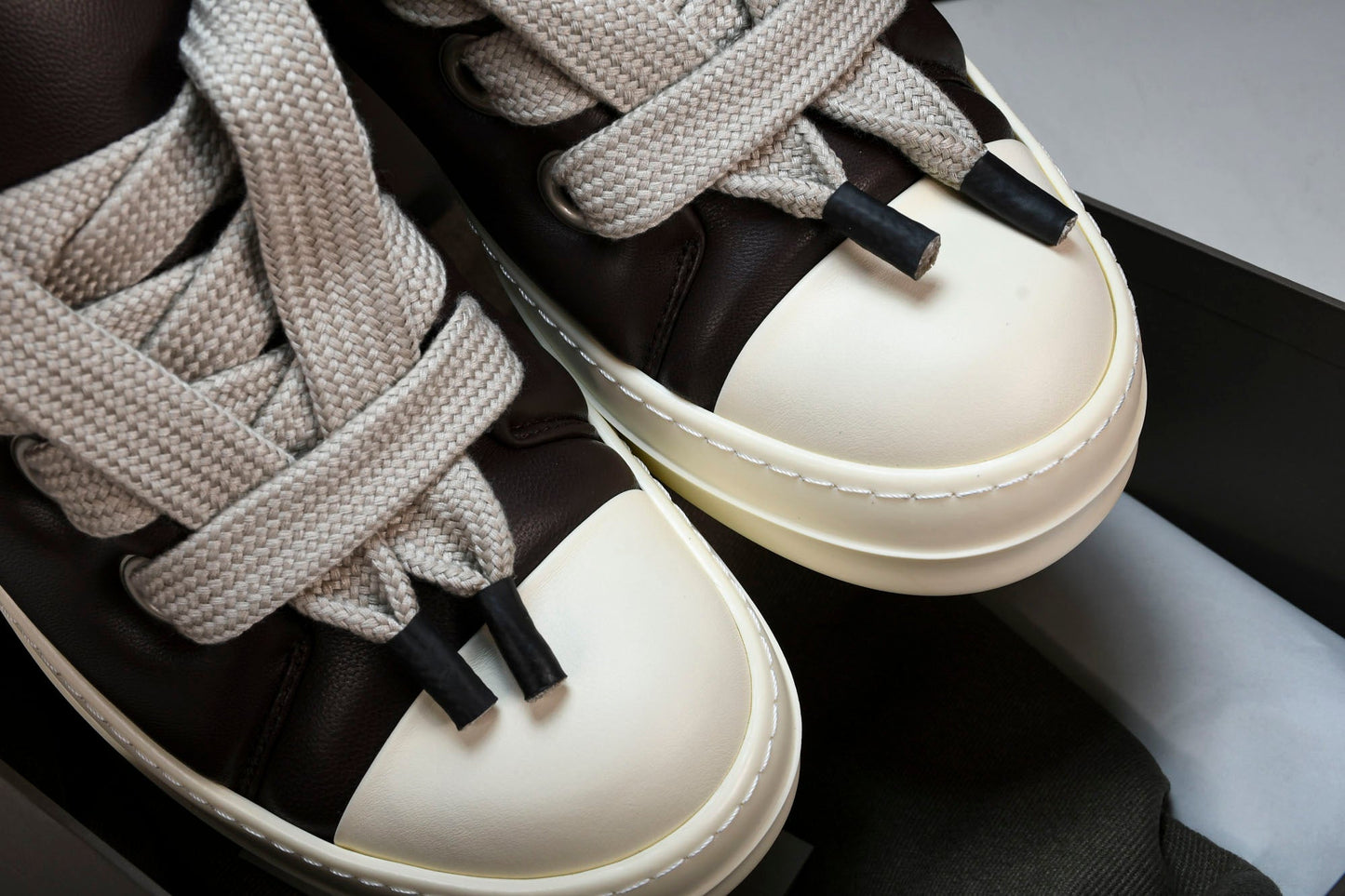Rick Owens Luxor Jumbo Lace Padded Low 'Dark Brown'