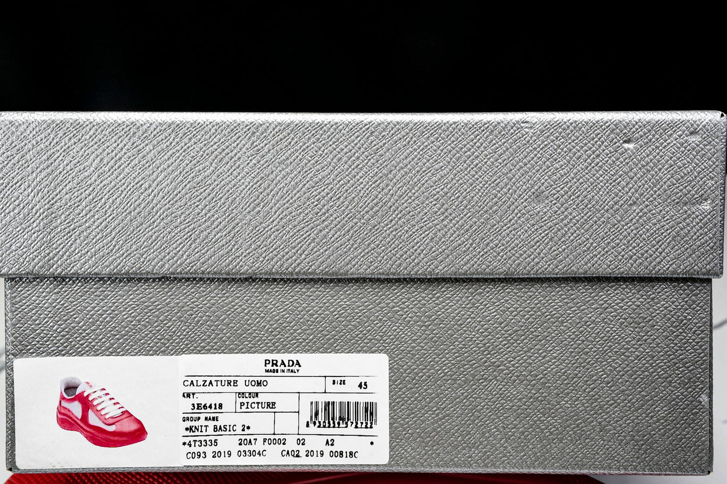 Prada America's Cup Sneaker Soft Rubber 'Red'