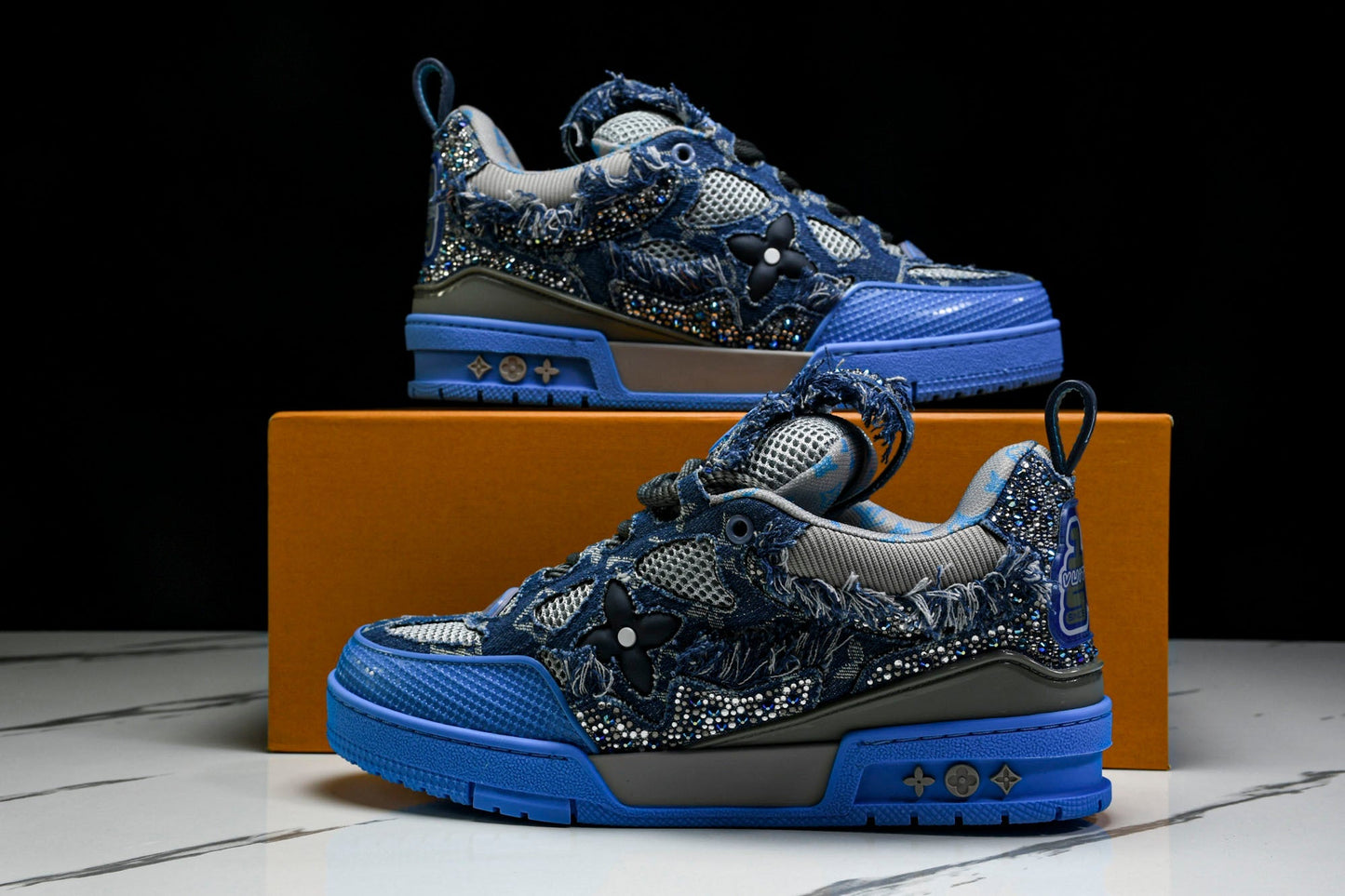 Louis Vuittоп Skate Sneaker 'Blue Denim Crystals'