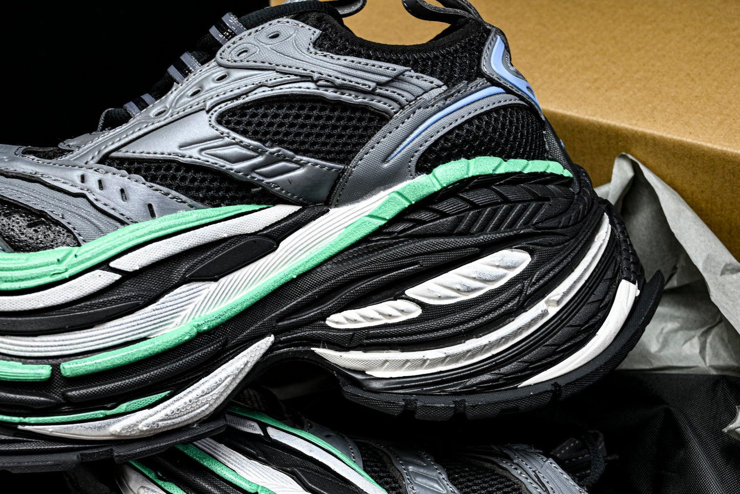 Вalenciaga Platform Sneaker 'Black Green Grey'