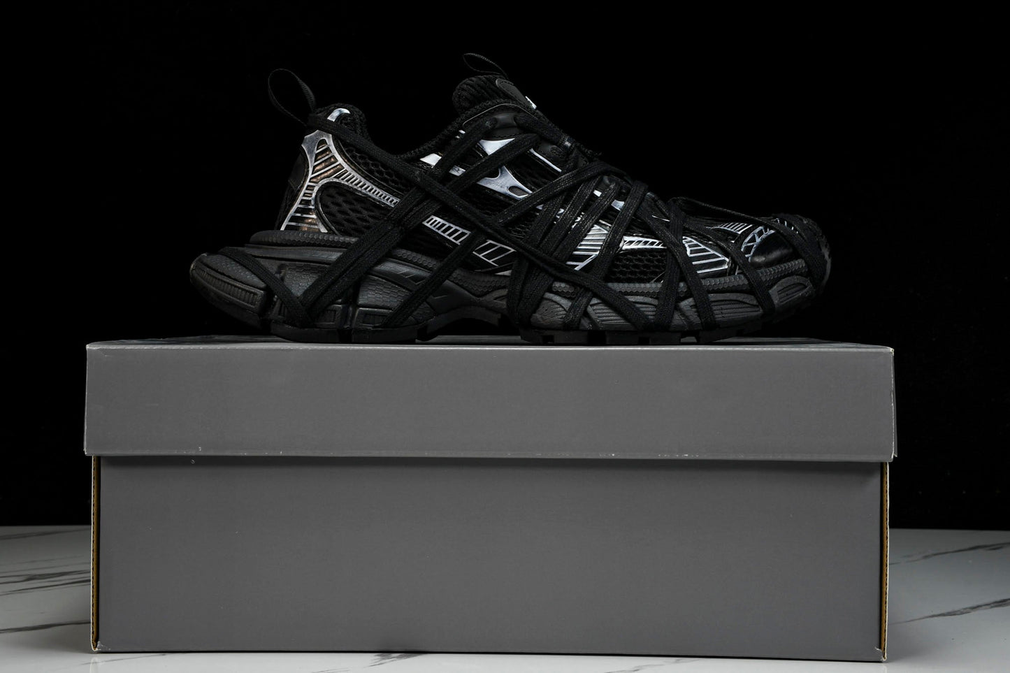 3XL Sneaker Extreme Lace 'Black Silver'