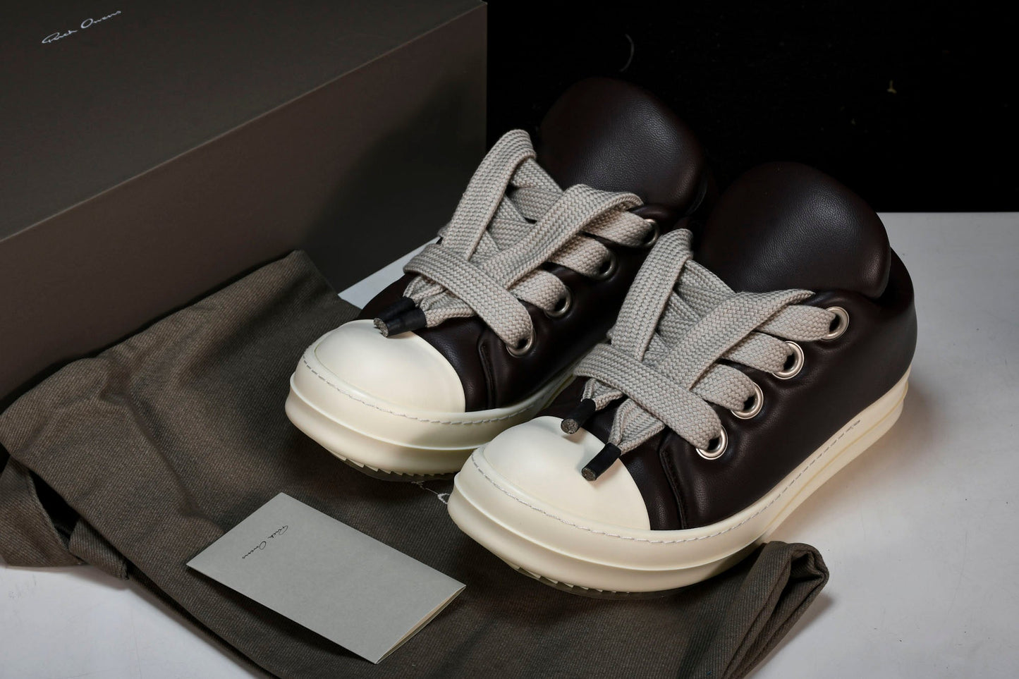 Rick Owens Luxor Jumbo Lace Padded Low 'Dark Brown'