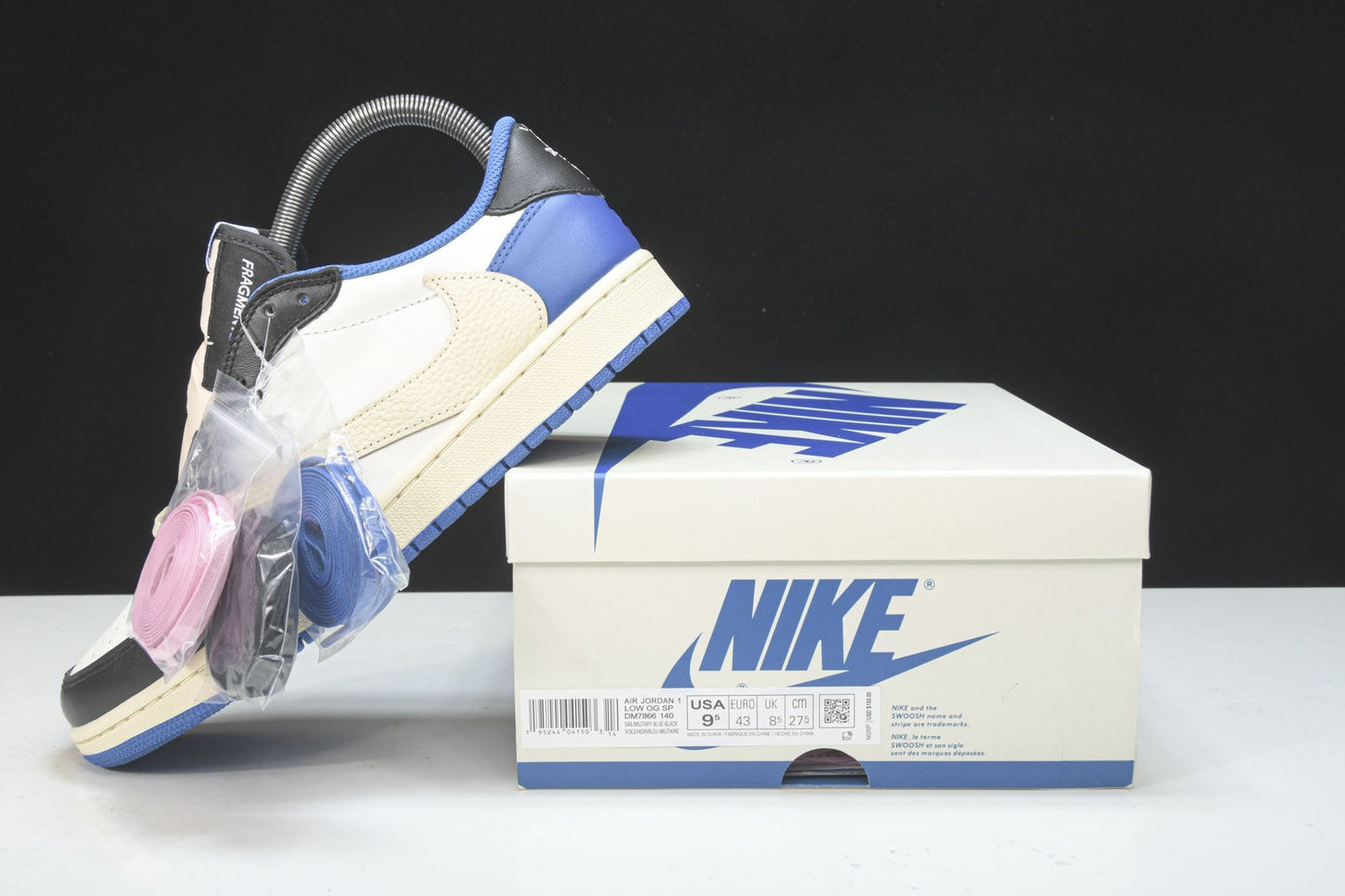 Travis Scott AJ1 Low x Fragment ‘Military Blue’