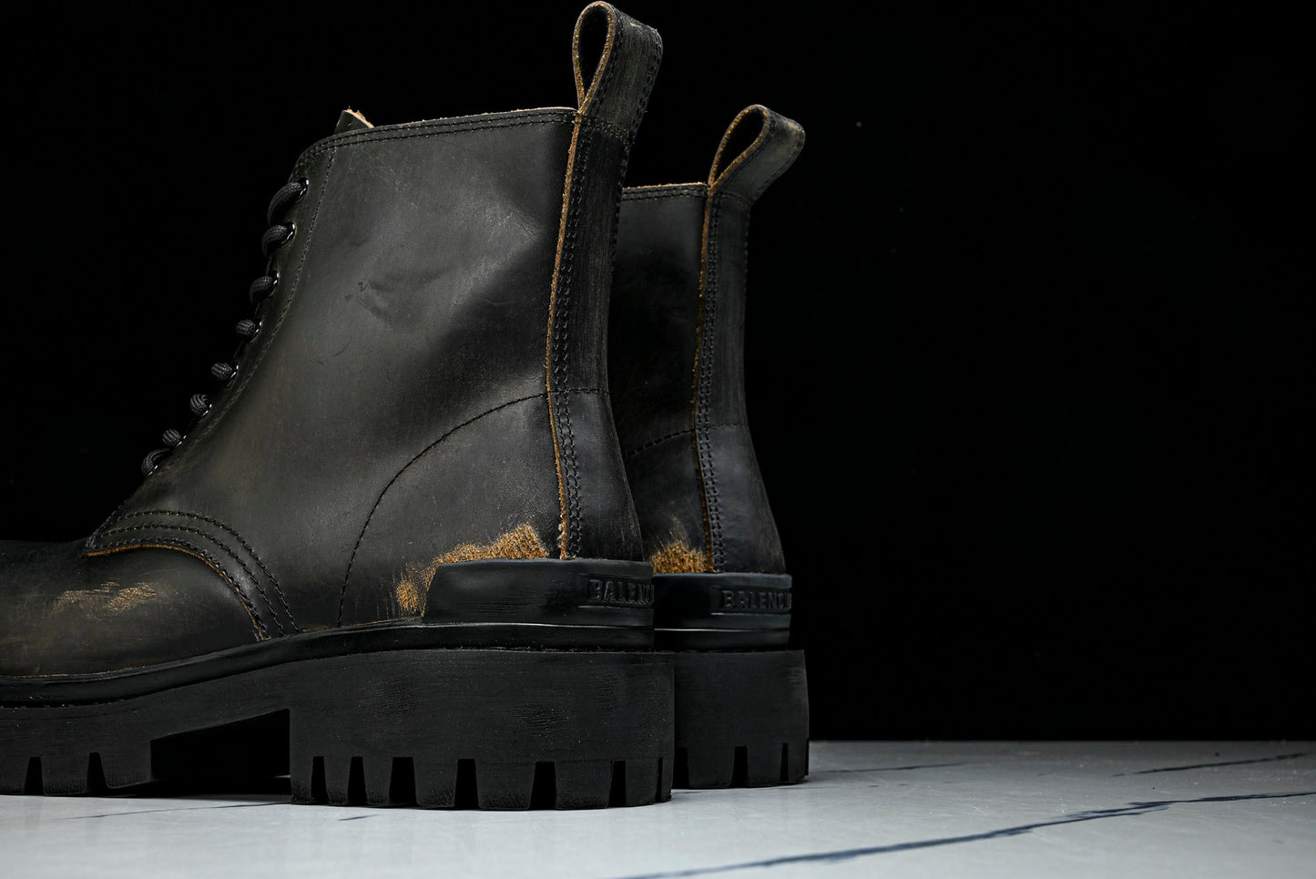 Вalenciaga Strike Boot 'Worn-Out Black Brown'