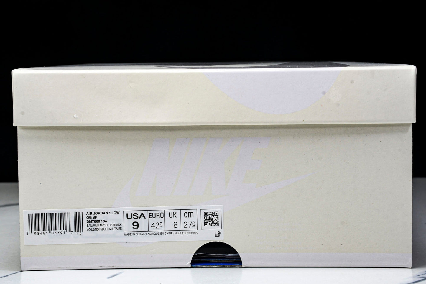 Travis Scott AJ1 Retro Low OG x Fragment ‘Sail Military Blue’