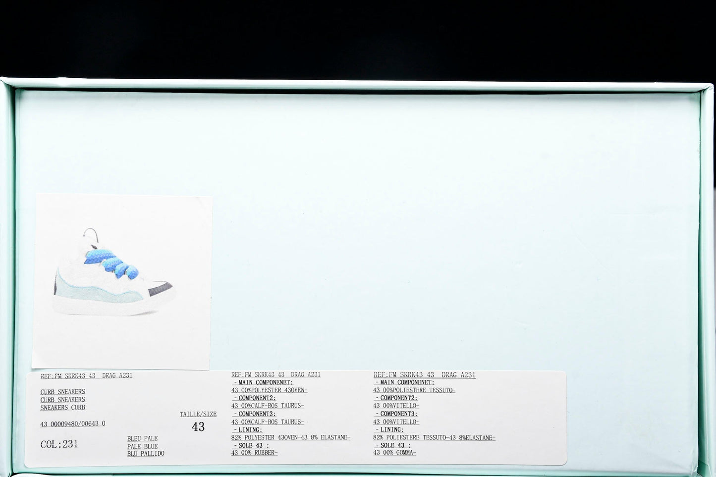 Lanvin Curb Sneaker 'White Blue'