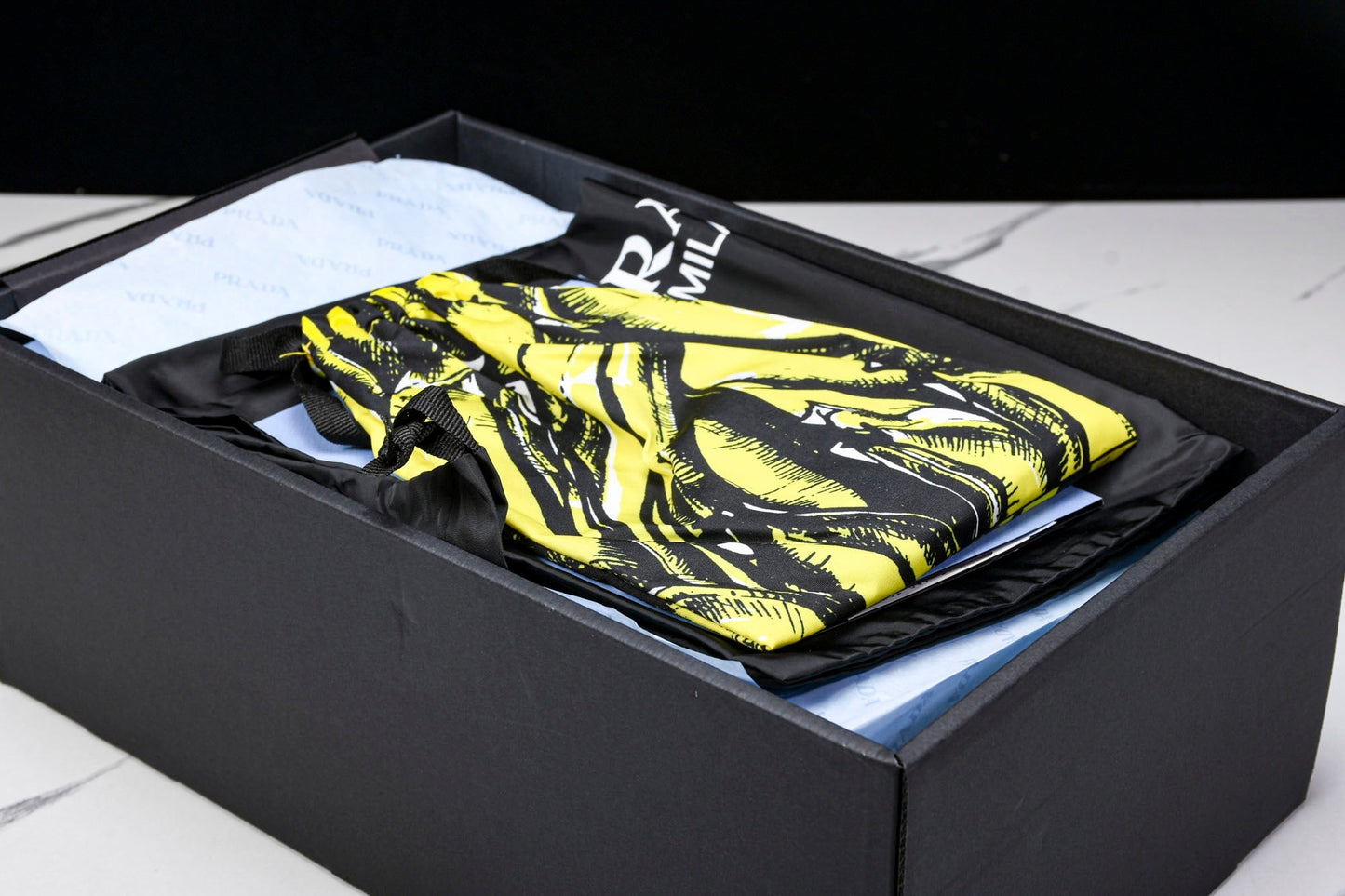 Prada Downtown Sneaker 'White Yellow'