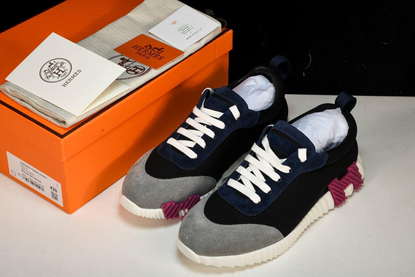 Нermès Bouncing Sneaker 'Noir Bordeaux'