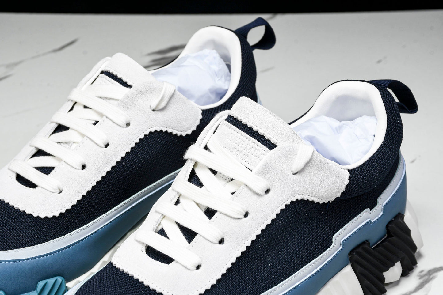 Нermès Bouncing Sneaker Panelled 'Marine Bleu Blanc'