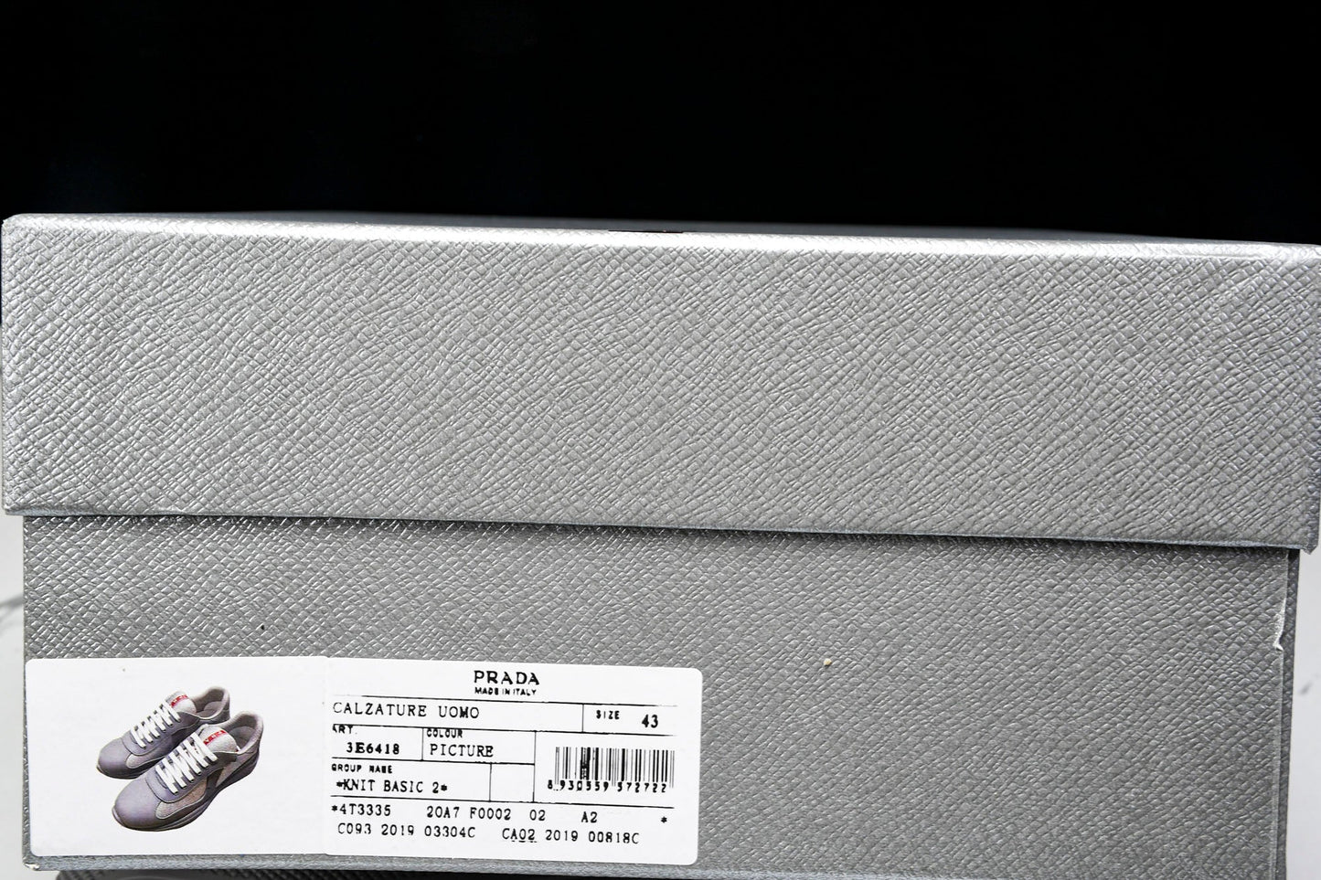 Prada America's Cup Sneaker Soft Rubber 'Steel Grey'