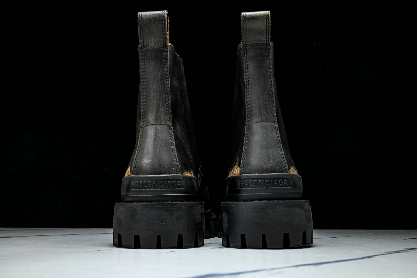 Вalenciaga Strike Boot 'Worn-Out Black Brown'