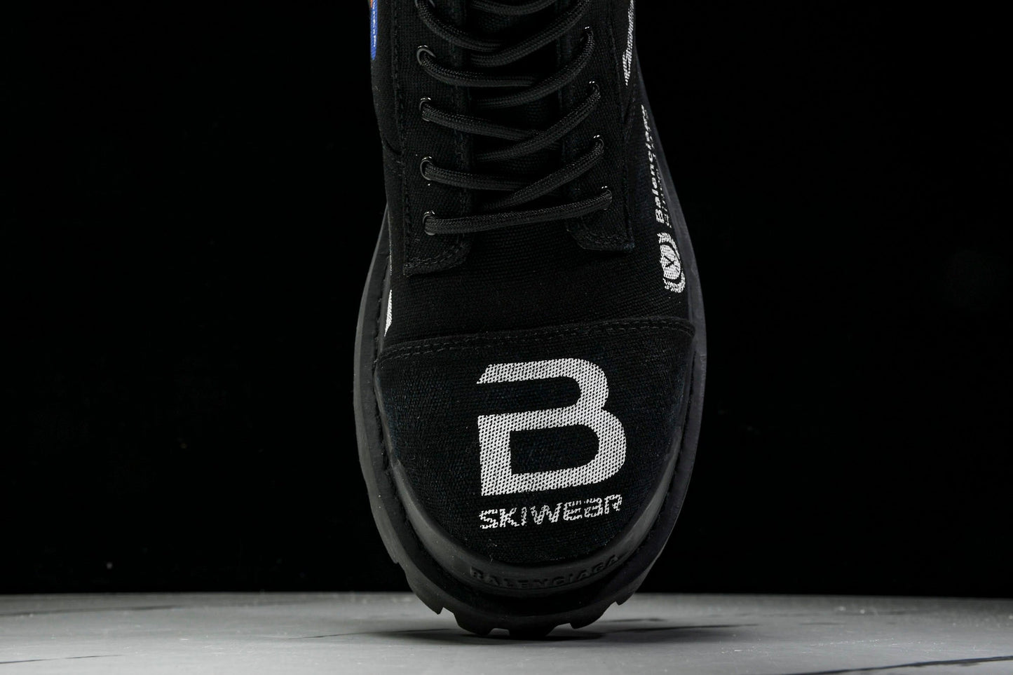 Вalenciaga Combat Strike Boot 'Black Logos'