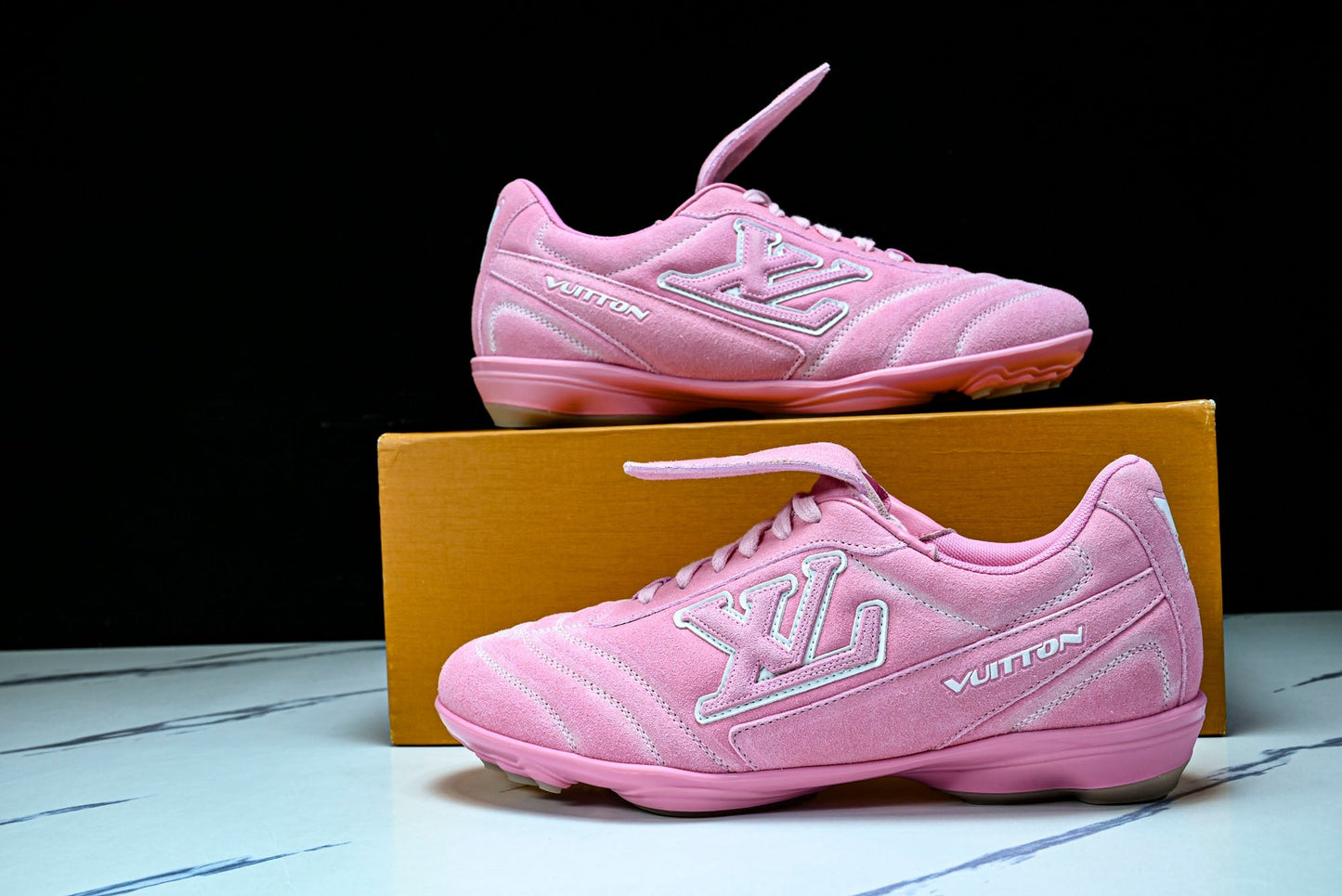 Louis Vuittоп Footprint Football Sneaker 'Pink Suede'