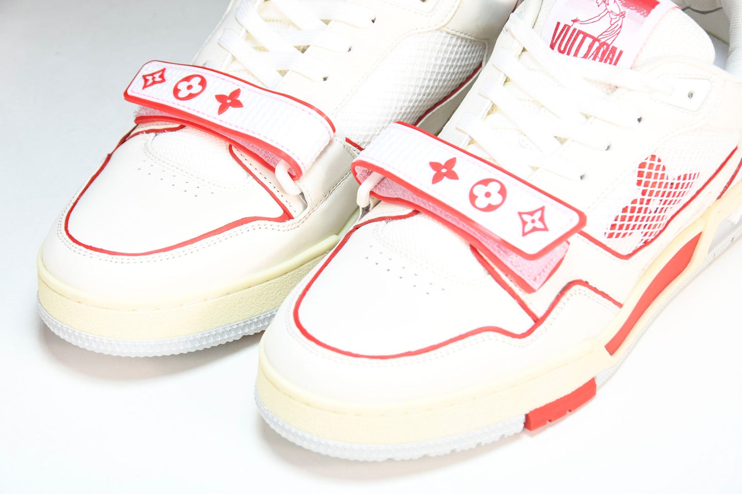 Louis Vuittоп Trainer Low Velcro Strap 'Red Mesh'