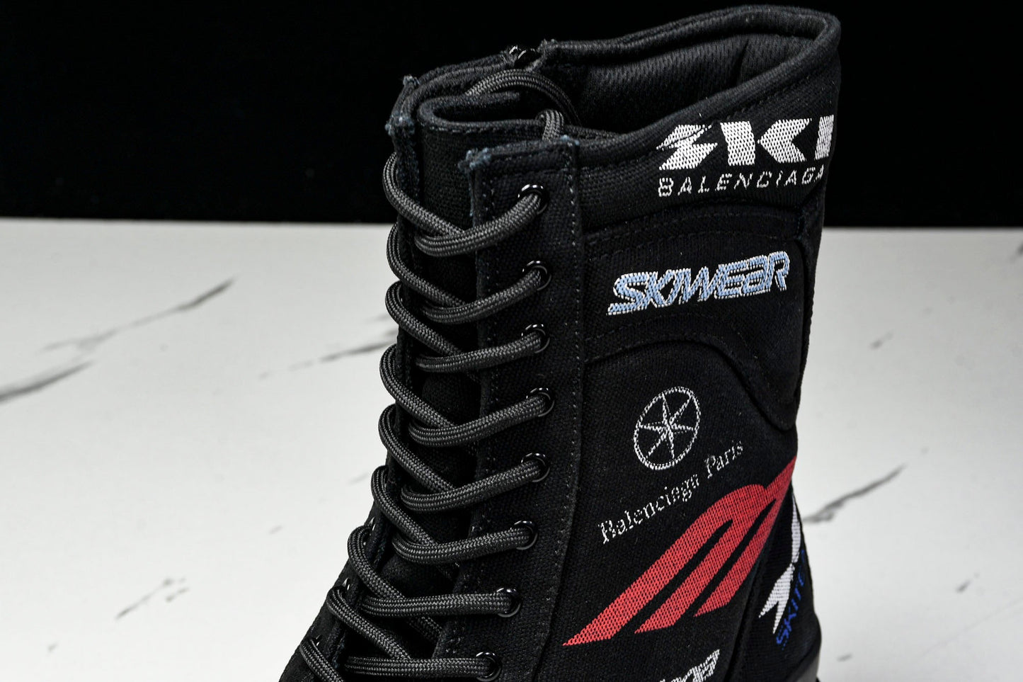 Вalenciaga Combat Strike Boot 'Black Logos'