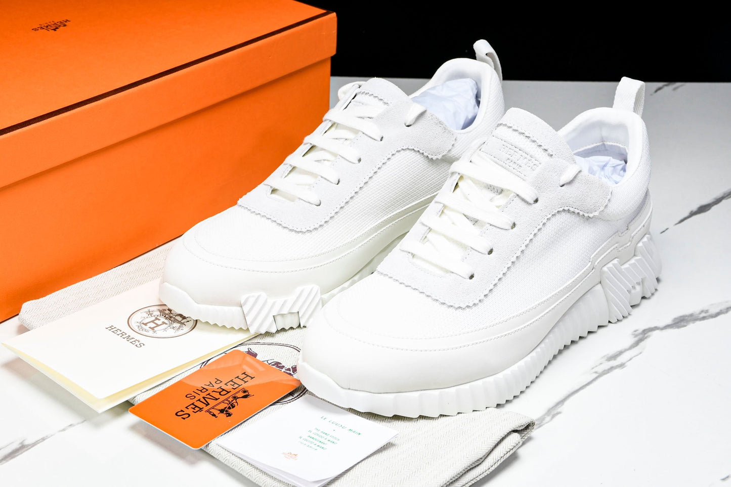 Нermès Bouncing Sneaker Panelled 'Triple White'