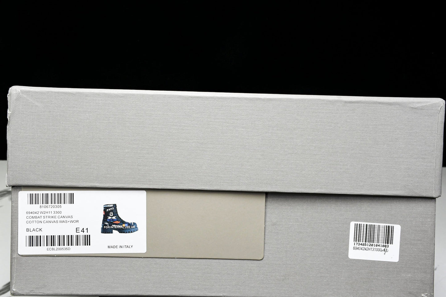 Вalenciaga Combat Strike Boot 'Black Logos'