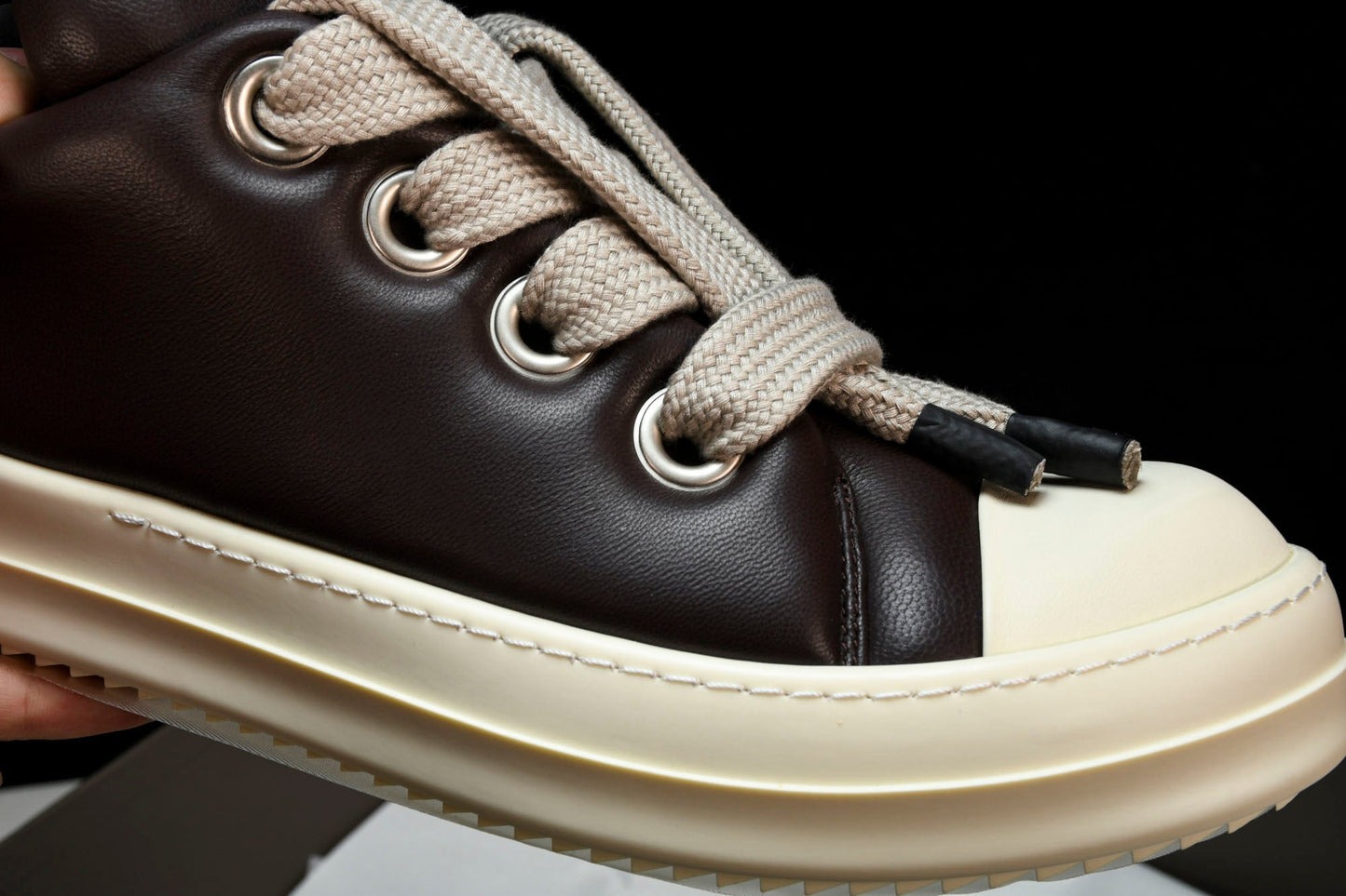Rick Owens Luxor Jumbo Lace Padded Low 'Dark Brown'