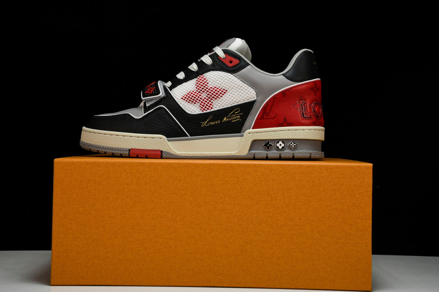 Louis Vuittоп Trainer Low Velcro Strap 'Red Black'