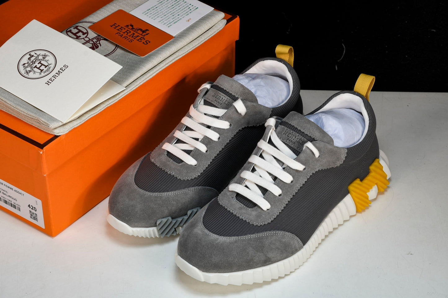 Нermès Bouncing Sneaker 'Gris Jaune'