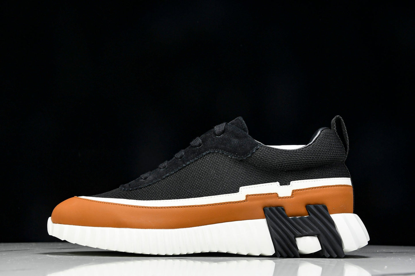 Нermès Bouncing Sneaker Panelled 'Noir Marron Blanc'